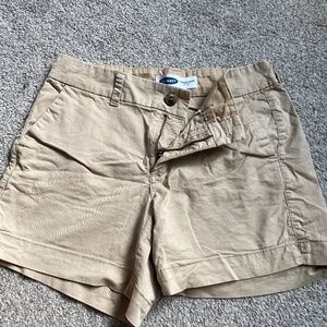 Khaki Mid Rise Shorts